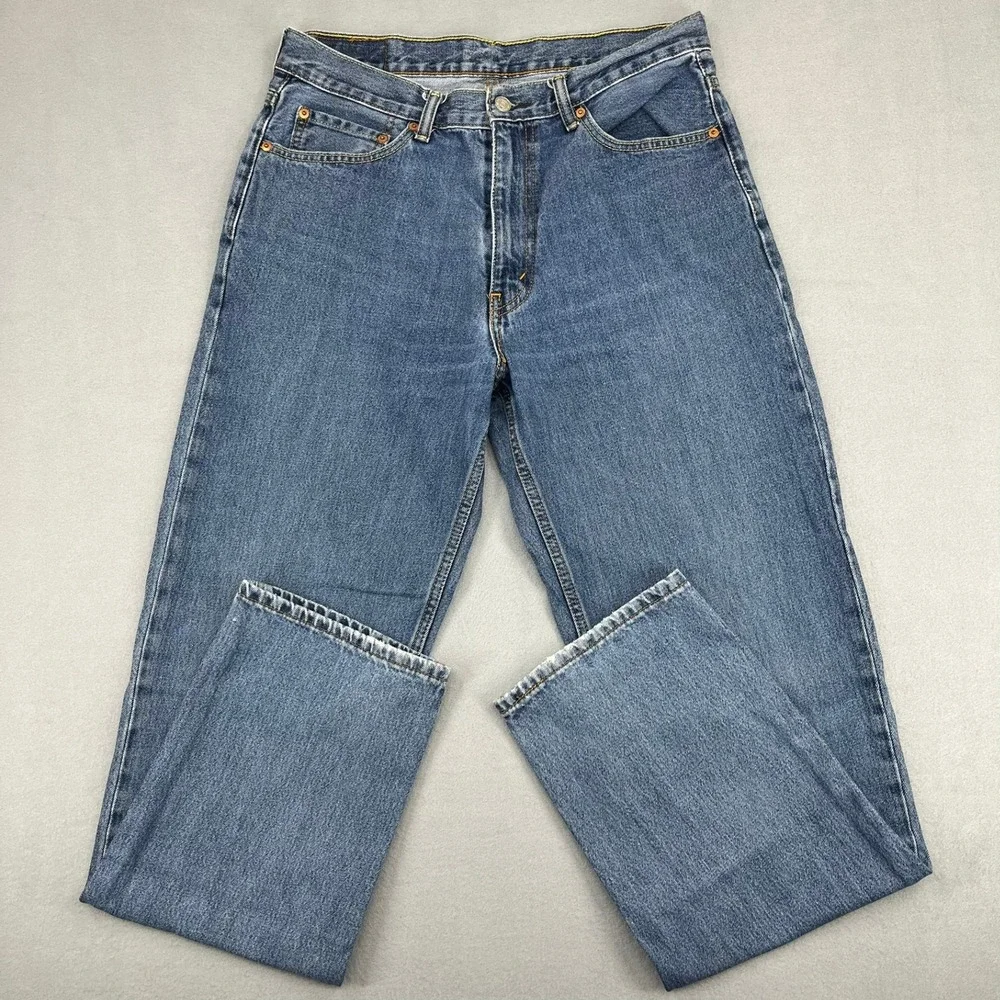 Levis 550 Relaxed Fit Tapered Leg Mens‎ Jeans Medium Wash Blue Size 34